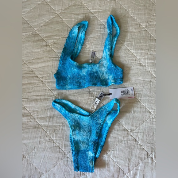 bond-eye Other - Bound By Bond Eye Malibu Bikini SET One Size NWT Sky Blue Tie Dye